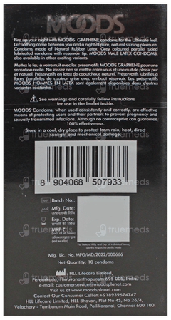 Moods Graphene Ultimate Feel Condoms 10 With 3 Moods Lube Sachets Free